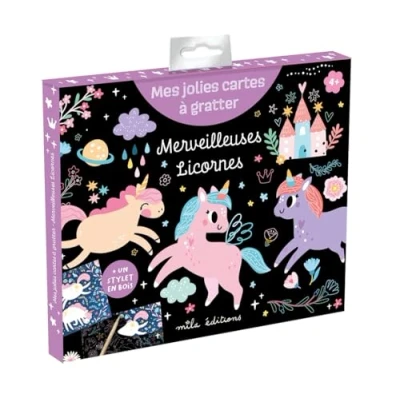 Afbeelding van MERVEILLEUSES LICORNES MES JOLIES CARTES A GRATTER