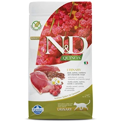 Afbeelding van Farmina N&amp;D Quinoa Adult kat Urinary eend 1,5kg
