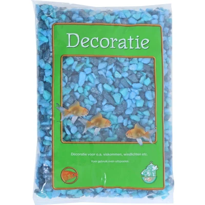 Afbeelding van Zak a 1 kg glitter gravel mix blauw Gebr. de Boon
