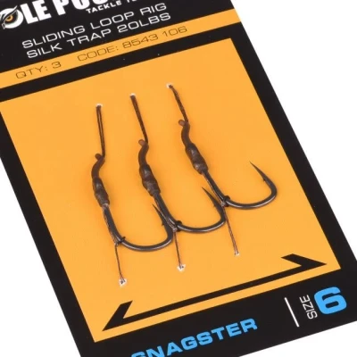 Afbeelding van Pole Position Sliding Loop Rig Snagster 5cm (3 pcs) Maat : Haak 4