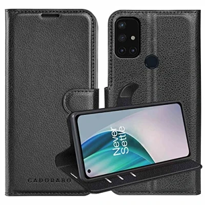 Afbeelding van Cadorabo Hoesje geschikt voor OnePlus Nord N10 5G in PHANTOM ZWART Beschermhoes met magnetische sluiting, standfunctie en kaartvakje Book Case Cover Etui