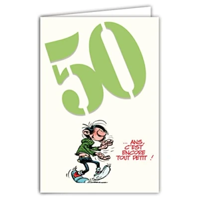 Afbeelding van Gaston Lagaffe GLCT 6056 verjaardagskaart 50 jaar
