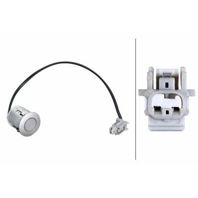 Afbeelding van HELLA 6PX 358 269 151 Parkeersensoren Achter zilver Ultrasone sensor