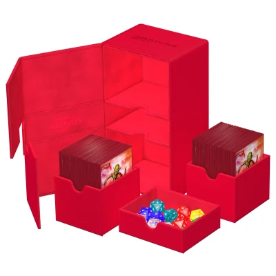 Afbeelding van Ultimate Guard Twin Flip&#039;n&#039;Tray Deck Case 200+ XenoSkin Monocolor Red