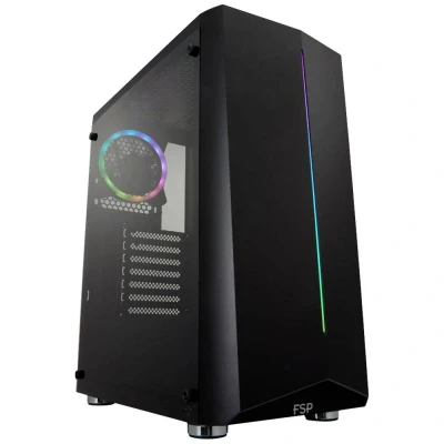 Afbeelding van FSP Fortron CMT151 Midi tower PC behuizing Zwart
