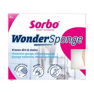 Afbeelding van Sorbo Wonder Sponge Melamine spons Vlekken Verwijderen 4 Stuks