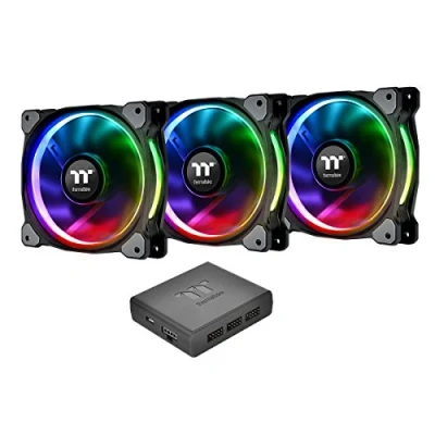 Afbeelding van Thermaltake RIING PLUS 14 LED RGB PC ventilator (b x h d) 140 25 mm Incl. verlichting