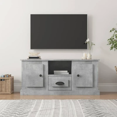 Afbeelding van Tv meubel 100x35,5x45 cm bewerkt hout betongrijs