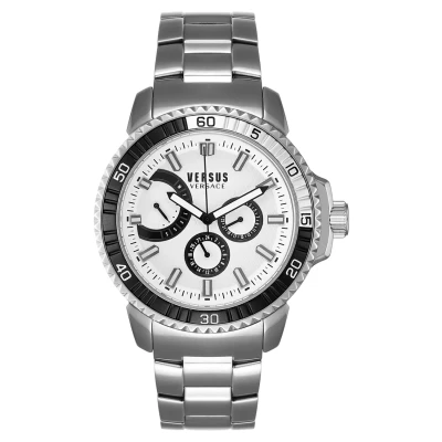 Afbeelding van Versus Versace Aberdeen Extension Horloge silvercoloured/white, Heren, Maat: One Size, Silver coloured/white