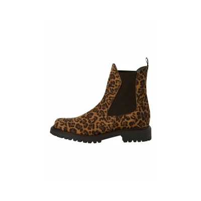 Afbeelding van Tamaris Enkellaarsjes met plateauzool, Dames, Maat: 41, Leopard Leer
