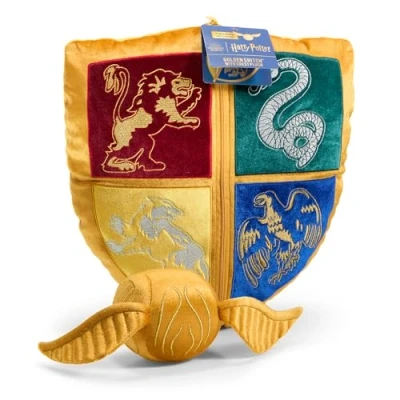 Afbeelding van Harry Potter Cushion with Plush Figure Quidditch Crest &amp; Golden Snitch