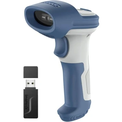 Afbeelding van Inateck 2D draadloze barcodescanner, Bluetooth 5.0, 2,4 GHz barcodelezer, QR codelezer, scherm lezen, BCST 73