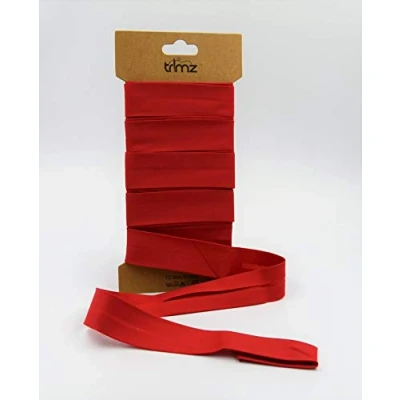 Afbeelding van Trimz Biais van polykatoen, rood, 25 mm x 5 m