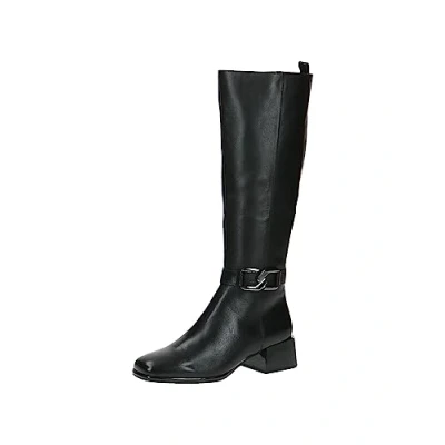 Afbeelding van CAPRICE Dames veterlaarzen met hak 9 25525 41, zwart.