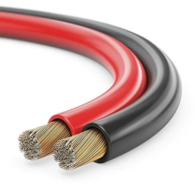 Afbeelding van sonero® 10 meter 2x2.50mm² CCA luidsprekerkabel/luidsprekerkabel, kleur: Rood/Zwart