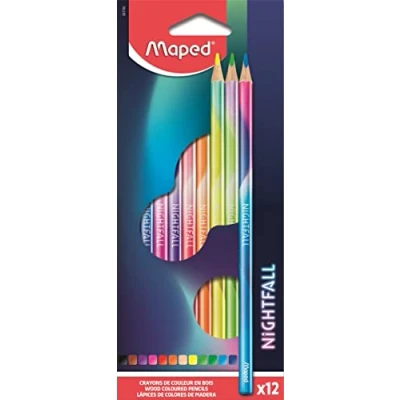 Afbeelding van Kleurpotlood Maped Nightfall set á 12 kleuren