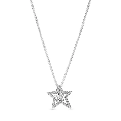 Afbeelding van PANDORA Kette Moments &quot;Sterrenhanger&quot; Zilver, Zirkonia 390020C01 45, Sterling