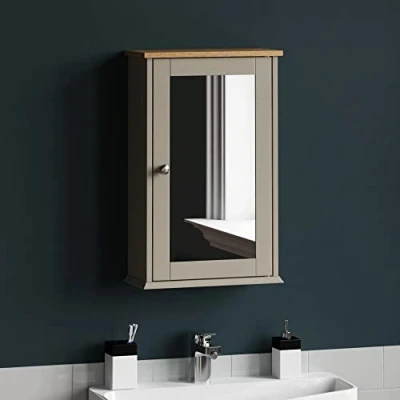 Afbeelding van Badkamer Midi kasten, medium density hardboard, grijs, standaard