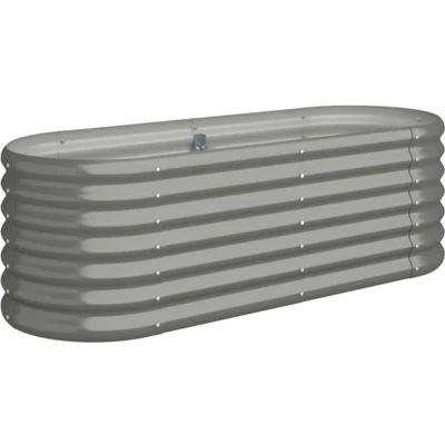 Afbeelding van Plantenbak 114x40x36 cm gepoedercoat staal grijs