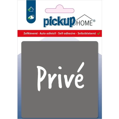 Afbeelding van Pickup Route Acryl Privé Grijs 9 x cm