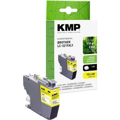 Afbeelding van KMP Inktcartridge vervangt Brother LC 3219XLY Compatibel Geel B58YX 1538,4009