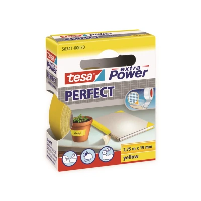 Afbeelding van Plakband Tesa textiel 19mmx2.75m geel