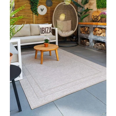 Afbeelding van Buitenkleed Mira Frame Beige 80x150 Cm