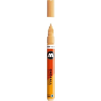 Afbeelding van Molotow ONE4ALL 127HS CO 1,5mm Marker Beige Bruin Geschikt voor vele oppervlaktes zoals canvas, hout, steen, keramiek, plastic, glas, papier, leer...