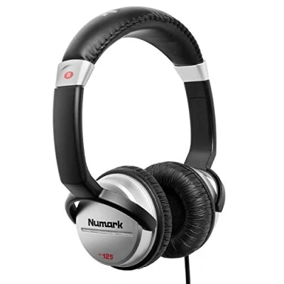 Afbeelding van Numark HF125 Ultradraagbare professionele DJ koptelefoon met 1,8 m kabel, 40 mm drivers voor uitgebreide respons en gesloten achterkant superieure isolatie