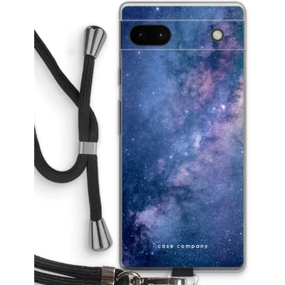 Afbeelding van Case Company® hoesje met Koord geschikt voor Google Pixel 6a Nebula Telefoonhoesje Zwart Bescherming aan alle Kanten en Over de Schermrand