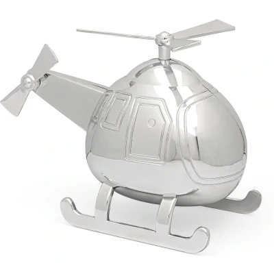 Afbeelding van Zilverstad Spaarpot Helikopter zilver kleur