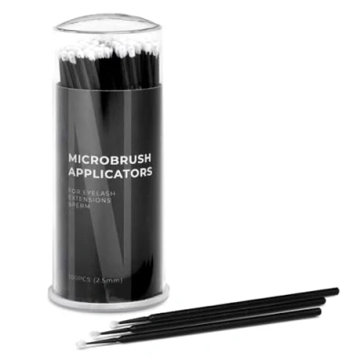 Afbeelding van micro applicator wattenstaafjes Nanolash 100 stuks borstels, wegwerp wimper extensions (2,5 mm)