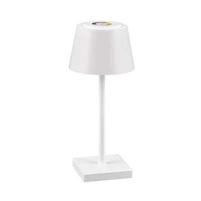 Afbeelding van LED tafellamp Sanchez, RGBW en dimmer, wit