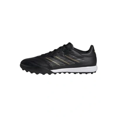Afbeelding van adidas Performance COPA PURE 2.0 League TURF Voetbalschoenen voor kunstgras, Heren, Maat: 46, Core black/gold metallic Leer/ synthetisch