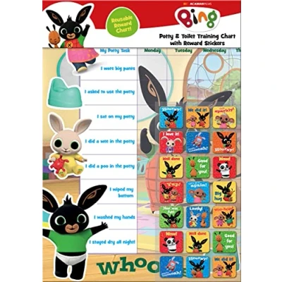 Afbeelding van Paper Projects 01.70.30.014 Bing Potty &amp; Training beloningsbord en herbruikbare stickers, 29,7 cm x 42