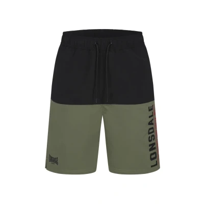 Afbeelding van Lonsdale Passform Hayling Zwemshorts, Heren, Maat: Small, Olive black red