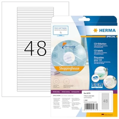 Afbeelding van HERMA 5078 Wit Zelfklevend printerlabel printeretiket