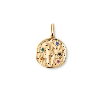 Afbeelding van SINGULARU hanger Zodiac Organic Colours van 18kt verguld zilver te combineren met halsketting sieraden voor dames, goudkleurig