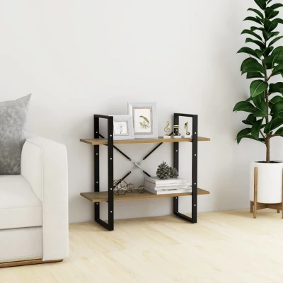 Afbeelding van Boekenkast met 2 schappen 80x30x70 cm massief grenenhout