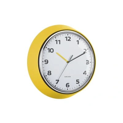 Afbeelding van Karlsson Wandklok Modern Retro Heldergeel Ø34cm