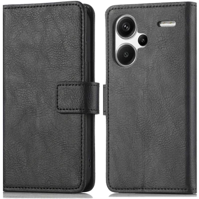 Afbeelding van iMoshion Hoesje Geschikt voor Xiaomi Redmi Note 13 Pro Plus (5G) Met Pasjeshouder Luxe Bookcase Zwart