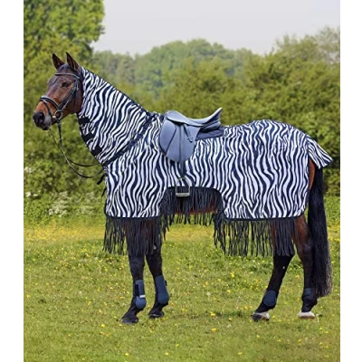 Image de Waldhausen Couverture de Marcheur Anti Mouches Zebra avec Franges 155/205