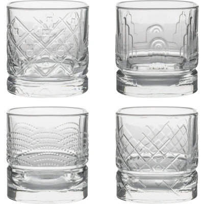 Afbeelding van La Rochère Dandy Whiskeyglas 30 Cl Set Van 4 Transparant