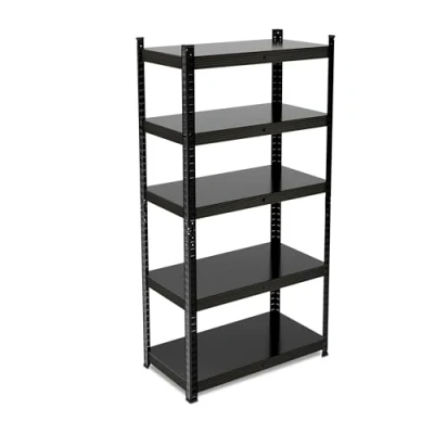 Afbeelding van Relaxdays stellingkast zwart staal stellingrek 175 kg per etage opbergstelling