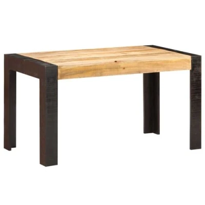 Afbeelding van vidaXL Eettafel 140x70x76 cm massief ruw mangohout