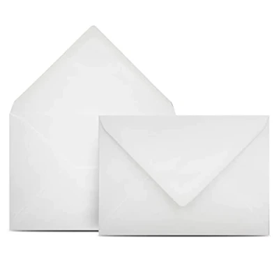 Afbeelding van Colours 4 you enveloppen DIN C6 wit, 11,4 x 16,2 cm, met natte sluiting, 100 g/m², puntige klep, zonder venster