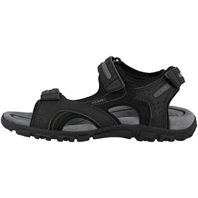 Image de Geox Homme Uomo Strada D Sandales Bout Ouvert, Black Stone, 40 EU
