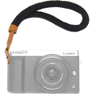 Afbeelding van Katoenen Camera Polsband / Wrist Strap (Zwart)