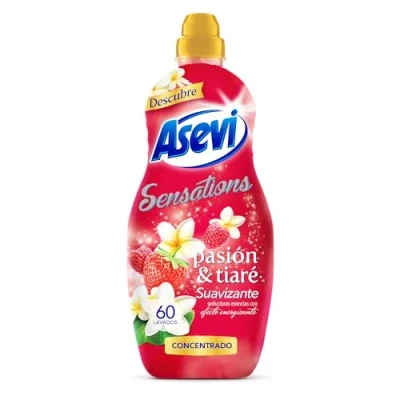 Afbeelding van Asevi 23046 Sensations Pasion Wasverzachter concentraat 60 blikjes rood