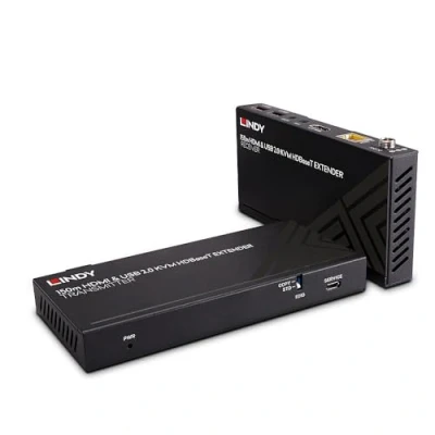 Afbeelding van LINDY Cat.6 HDBaseT KVM Extender extenderset (zender + ontvanger) HDMI, Infrarood, USB A 2.0 via netwerkkabel RJ45 150 m